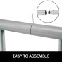 VEVOR Portabiciclette, 9 Rastrelliere, Portabiciclette con Montaggio a Pavimento 112" Lunghezza, Portabiciclette con Griglia in Acciaio, Portabiciclette su Lato Singolo per Garage, Strade, Cortili