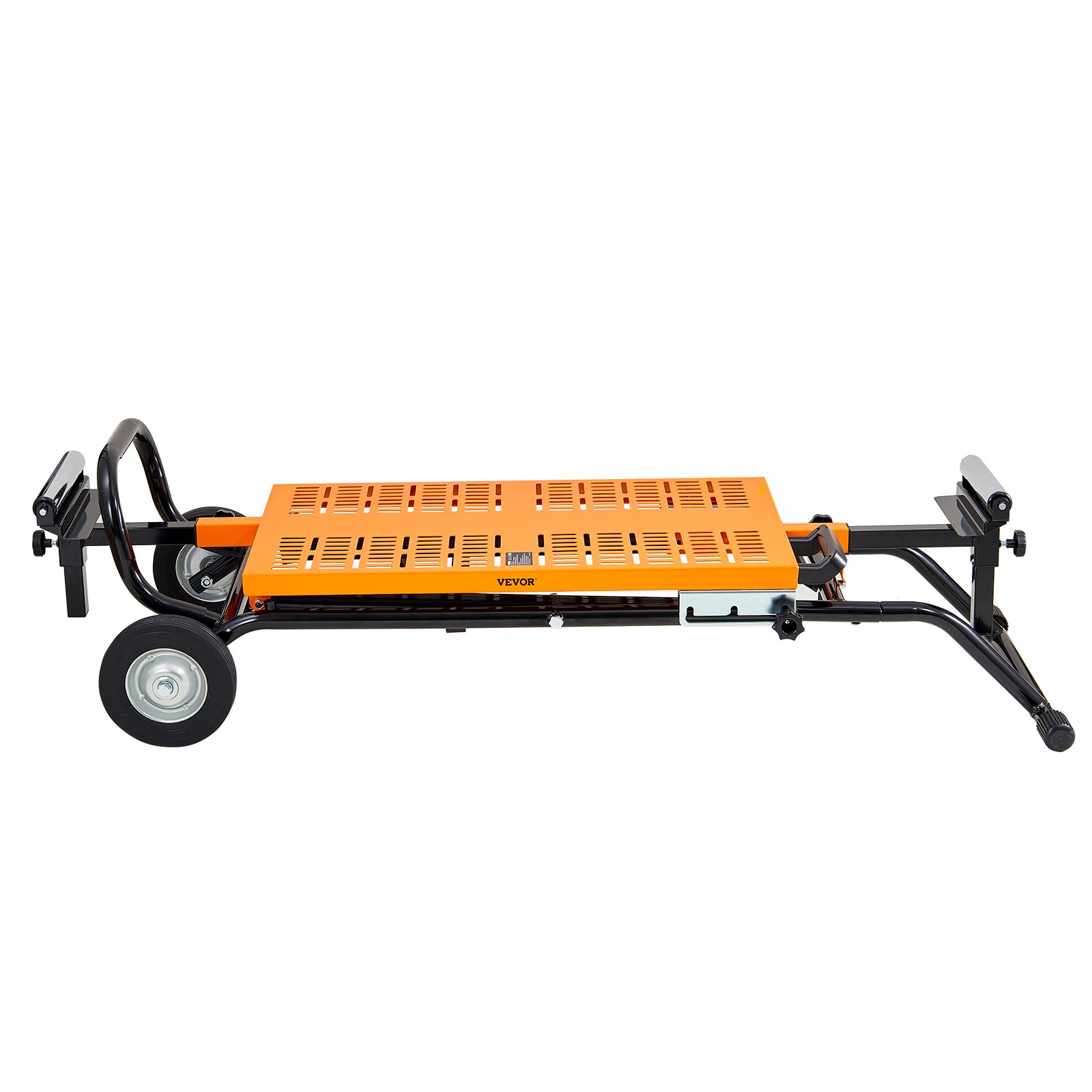 VEVOR Supporto per Troncatrice a Carrello Banco di Lavoro Estraibile Capacità Carico Max. 181kg, Carrello di Supporto per Troncatrice Pieghevole 3 Altezze Regolabili 24,5/68/82cm con Piano di Lavoro