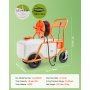 VEVOR Lawn Sprayer with Wheels, Adjustable Pressure 0-90 PSI, Sprayer with 60L Tank, with 8 Nozzles, 2 Wands, Wide Opening Lid for Garden, Weeding, Spraying