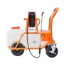 VEVOR Lawn Sprayer with Wheels, Adjustable Pressure 0-90 PSI, Sprayer with 60L Tank, with 8 Nozzles, 2 Wands, Wide Opening Lid for Garden, Weeding, Spraying