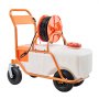 VEVOR Lawn Sprayer with Wheels, Adjustable Pressure 0-90 PSI, Sprayer with 60L Tank, with 8 Nozzles, 2 Wands, Wide Opening Lid for Garden, Weeding, Spraying