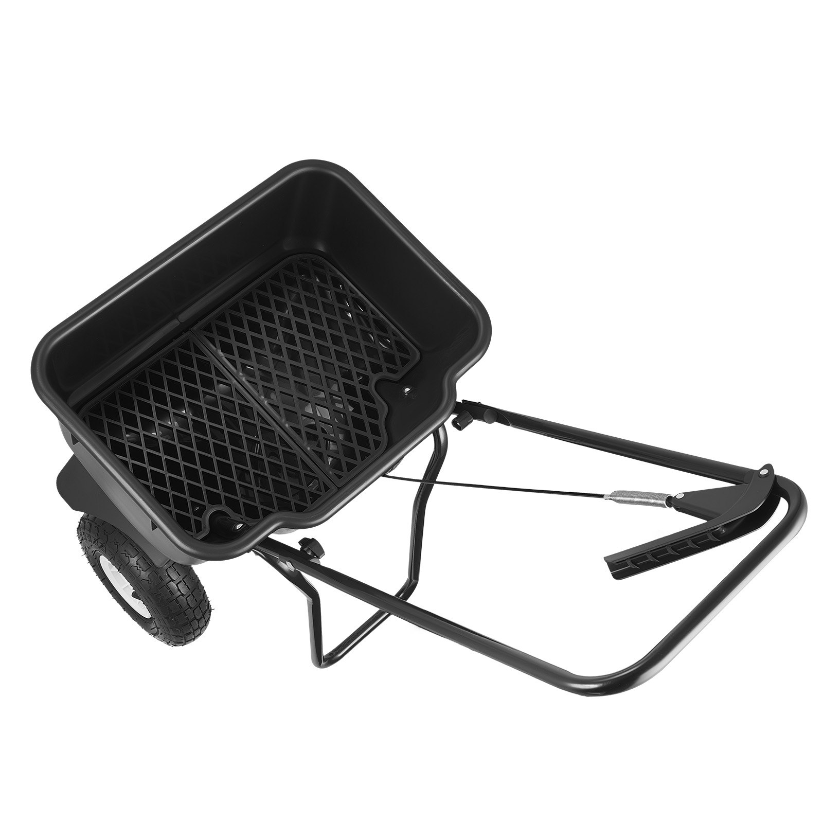 VEVOR Spandiconcime a Spinta Larghezza Spandimento 3,6m, Capacità di Carico 36,3kg con Ruote da Esterno, Spargitore per Prato e Giardino a Spinta per Semi Concimi Fertilizzanti Sale e Antighiaccio