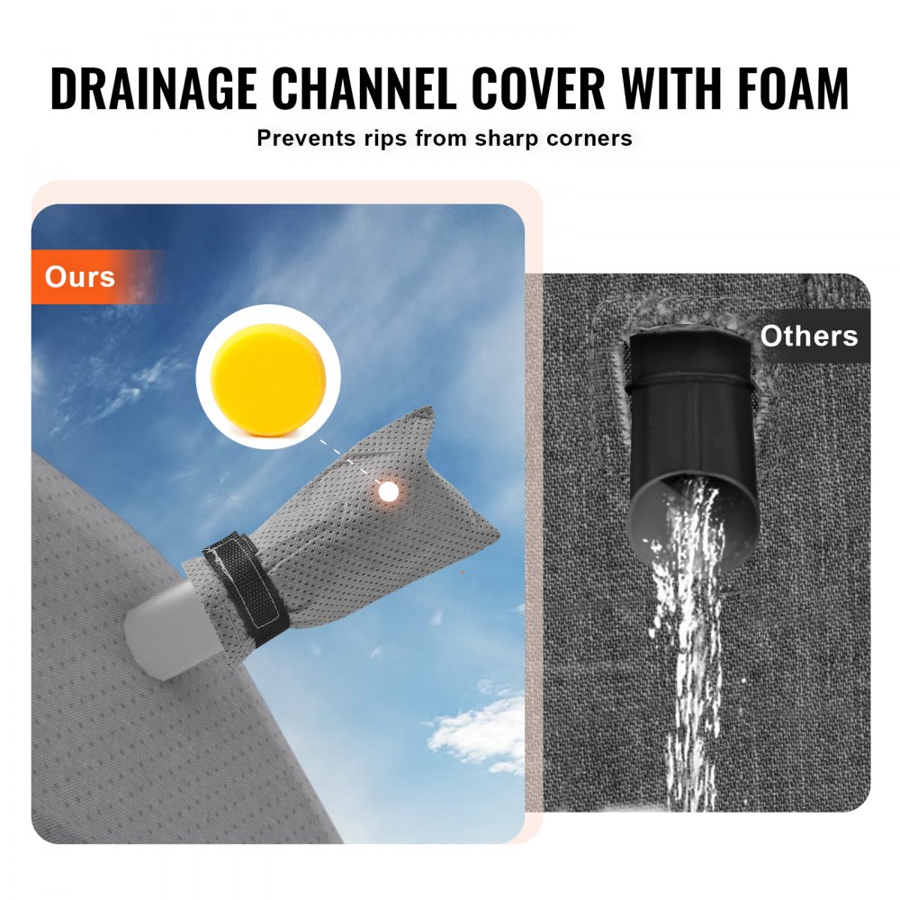 VEVOR Caravan Protective Cover for 7.3-8.2 m Caravans, Waterproof and Windproof Non-Woven Caravan Cover, Universal Caravan Cover with Storage Bag, Repair Patches, Straps, and Adhesive Tape