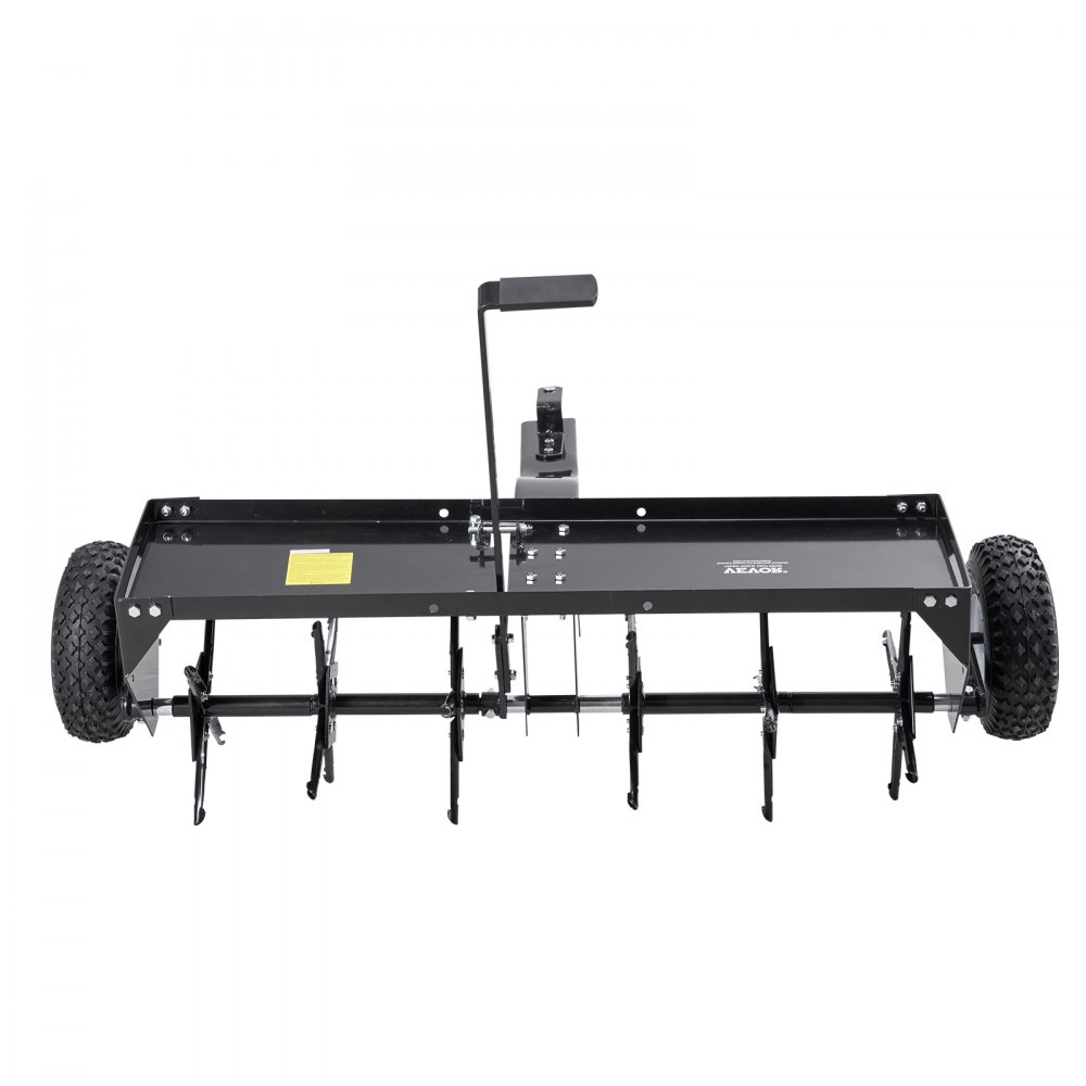 VEVOR Arieggiatore a Spina Trainato 1016 mm con Attacco Universale, Arieggiatore Trainato con Punte di Ferro Disposte Alternativamente, Arieggiatore per Prato Trainato per Giardini, Prati, Fattorie