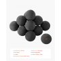 VEVOR Ceramic Fire Balls, 76 mm 15 Pcs Round Fire Stones, Reusable Lava Rocks Indoor and Outdoor Use, Decorative Fire Pit Rocks for Propane/Gas Fireplace, Stove, Courtyard, Camping, Black
