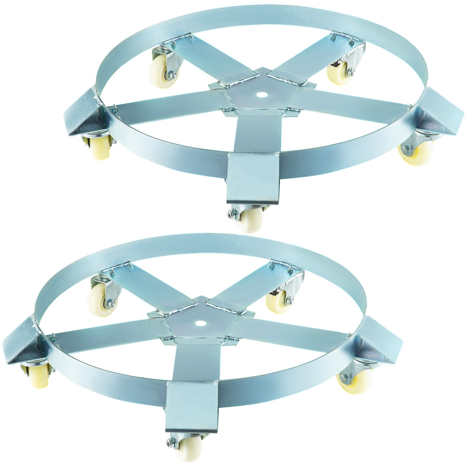 Vevor Carrello Per Fusti In Acciaio Per Impieghi Gravosi Da 55 Galloni 5girevoli