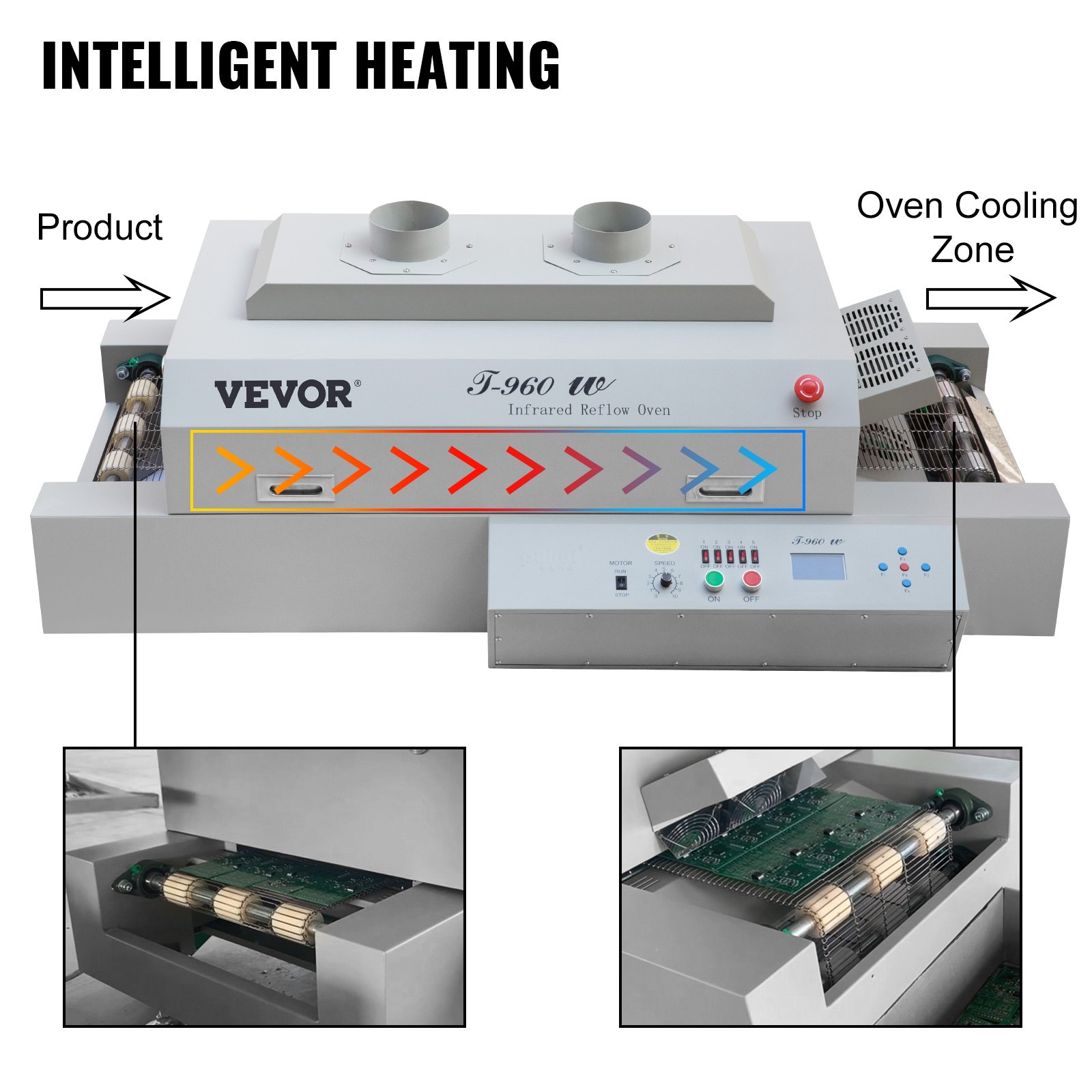 Vevor T-960w 200 V Forno Di Rifusione 4,5 Kw Tagliatrice Al Plasma 300 X 960 Mm