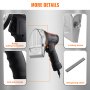 VEVOR Coltello elettrico per shawarma, 80 W, coltello turco per kebab, taglierina commerciale per gyro in acciaio inox, affetta carne per kebab con 2 lame, diametro lama 100 mm