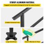 Vevor Corrimano Esterno Giardino Sicurezza A Terra Alluminio Nero 152,4x89,5 Cm