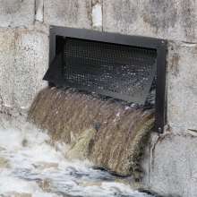 VEVOR Sfiato della Fondazione contro Inondazione Sfiato Nero 8"x 16" a Parete