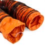 VEVOR Tubo Flessibile per Condotto Flessibile in PVC da 16 Piedi, Tubo di Ventilazione, Diametro 12 Pollici, Arancione, Corde Regolabili, Anelli a Forma di D, Formato del Pacchetto 35 x 35 x 18 cm