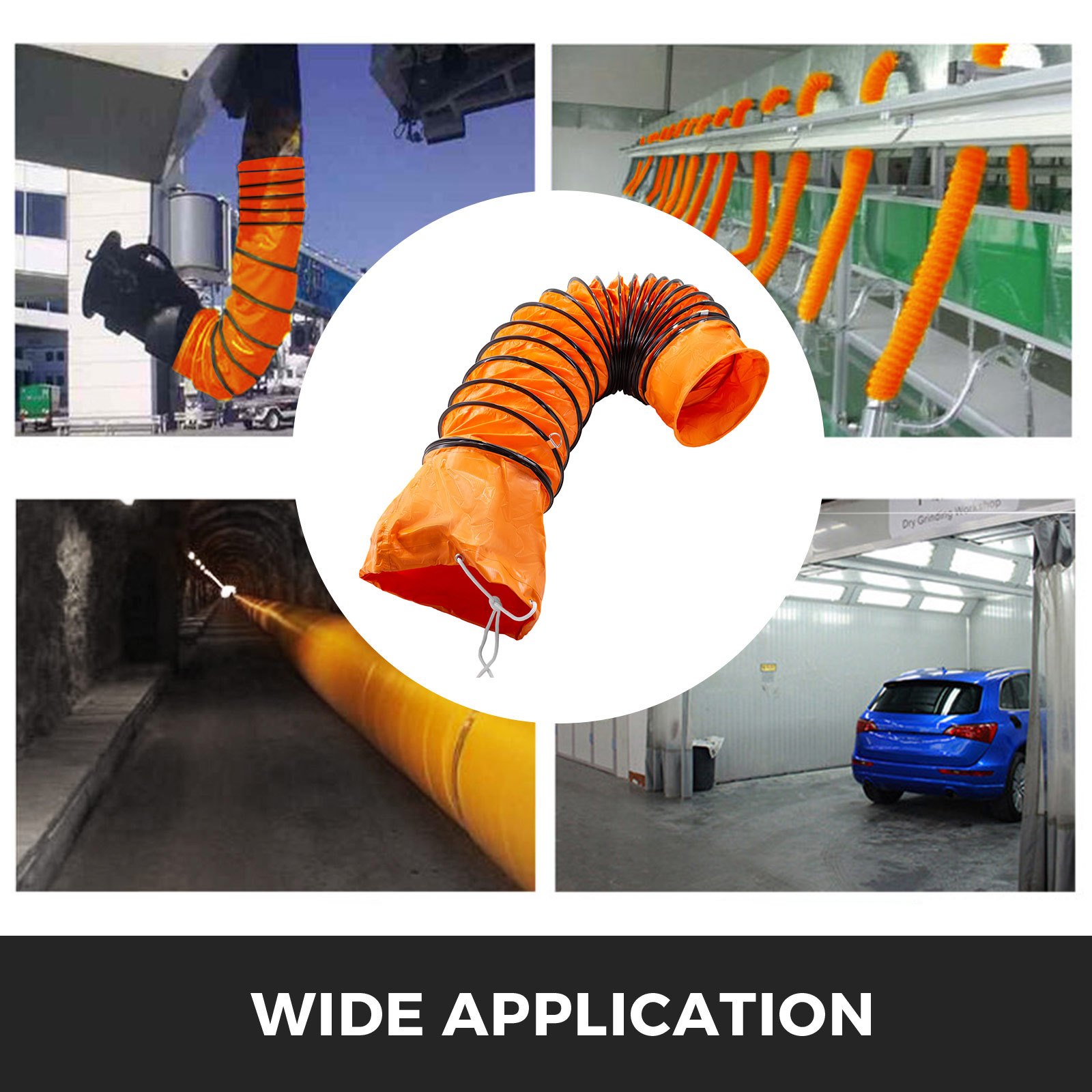 3m φ155mm Tubo Flessibile Condotta In Pvc Per Aria Condizionata Ventilatore