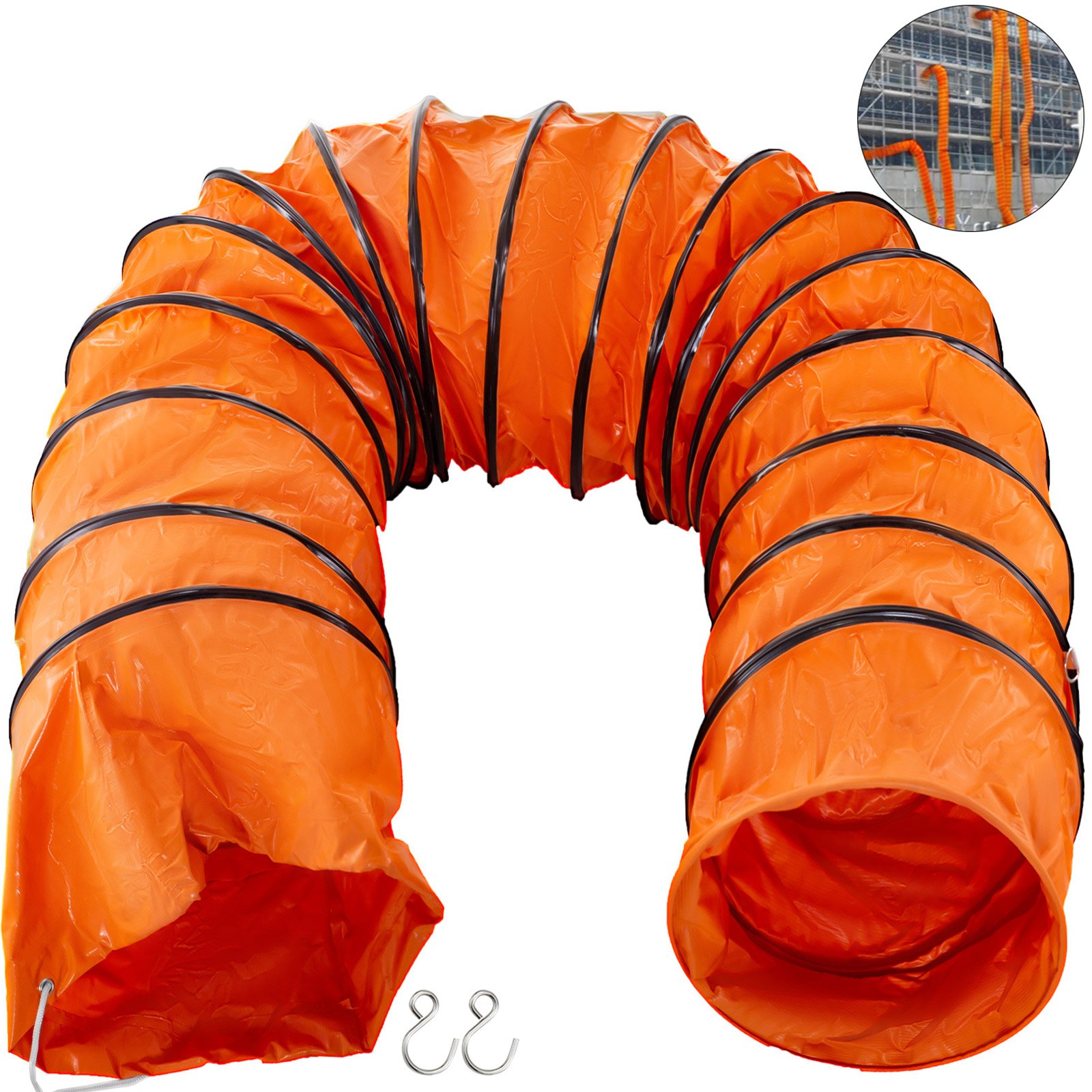 Tubo Flessibile Condotta Pvc 5m φ508mm Regolabile Con 2 Ganci Canalizzazione