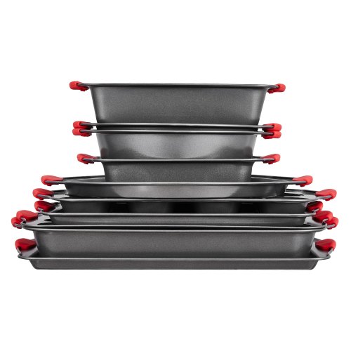 Nutrichef Set Teglie Forno 42 Pezzi Antiaderenti in Acciaio Al Carbonio