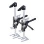 VEVOR Cric a Braccio per Risparmiare Lavoro, 2 PZ, Carico 200 kg Cric a Braccio in Metallo con Livella Magnetica, Sollevamento Fino a 235 mm, 2 Modalità di Regolazione, per Porte, Finestre, Nero