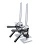 VEVOR Cric a Braccio per Risparmiare Lavoro, 2 PZ, Carico 200 kg Cric a Braccio in Metallo con Livella Magnetica, Sollevamento Fino a 235 mm, 2 Modalità di Regolazione, per Porte, Finestre, Nero
