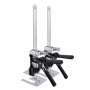 VEVOR Cric a Braccio per Risparmiare Lavoro, 2 PZ, Carico 200 kg Cric a Braccio in Metallo con Livella Magnetica, Sollevamento Fino a 235 mm, 2 Modalità di Regolazione, per Porte, Finestre, Nero