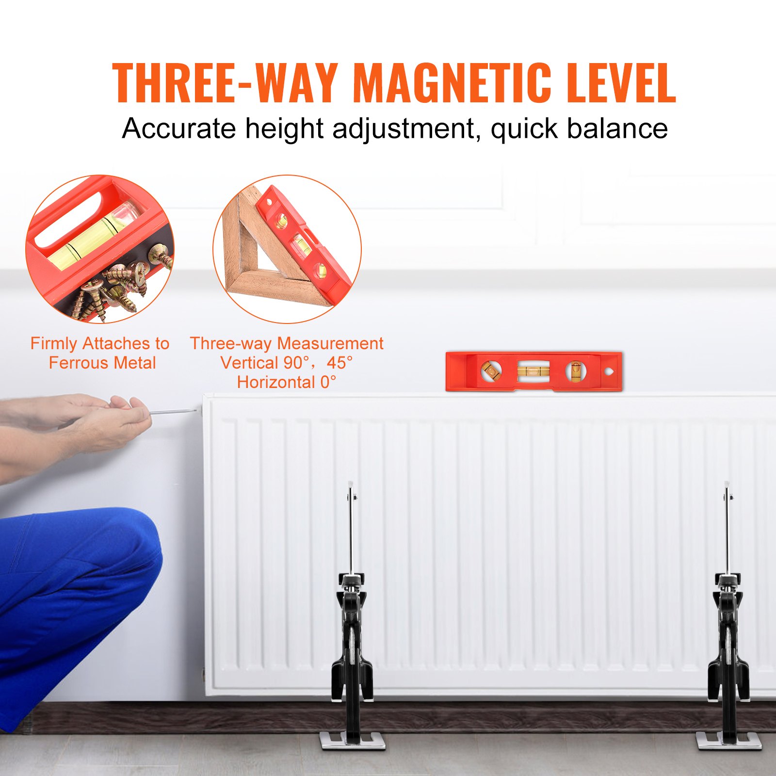 VEVOR Martinetto a Mano Set di Sollevatore per Mobili da 2 Pezzi Altezza Sollevamento Max. 12cm, Sollevatore Martinetto a Mano Carico Max. 90,7kg in Acciaio, Martinetto Manuale 2 Pz per Sollevamento