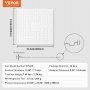 VEVOR Ceiling Tiles, 12-Pack 24 x 24 Inch, Suspended Ceiling Tiles Made of High-Quality PVC Sheet, Easy Installation/Cutting, Adhesive Plastic Ceiling Tiles, Ceiling Cladding for Home/Office Decoration, White Echo Pattern