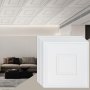 VEVOR Pannelli per Controsoffitto 605 x 605 mm Pannello per Soffitto, Confezione da 12, Facile Installazione/Taglio, Pannelli per Soffitto in Plastica Adesivi, Decorazione di Casa, Bianco Geometrico