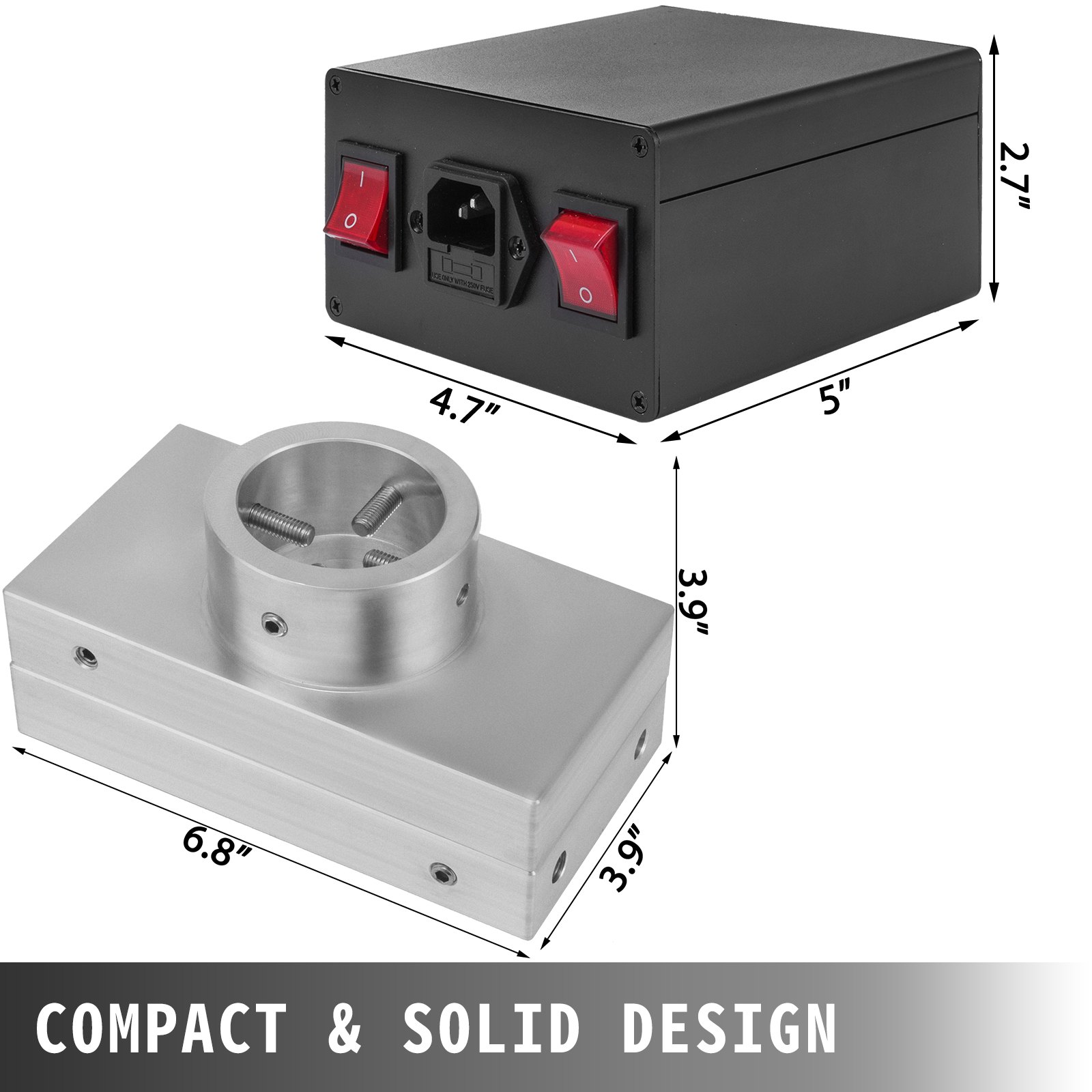 4"x7" Colofonia Pressa Di Calore Piatto Kit Diy Doppio Riscaldatore