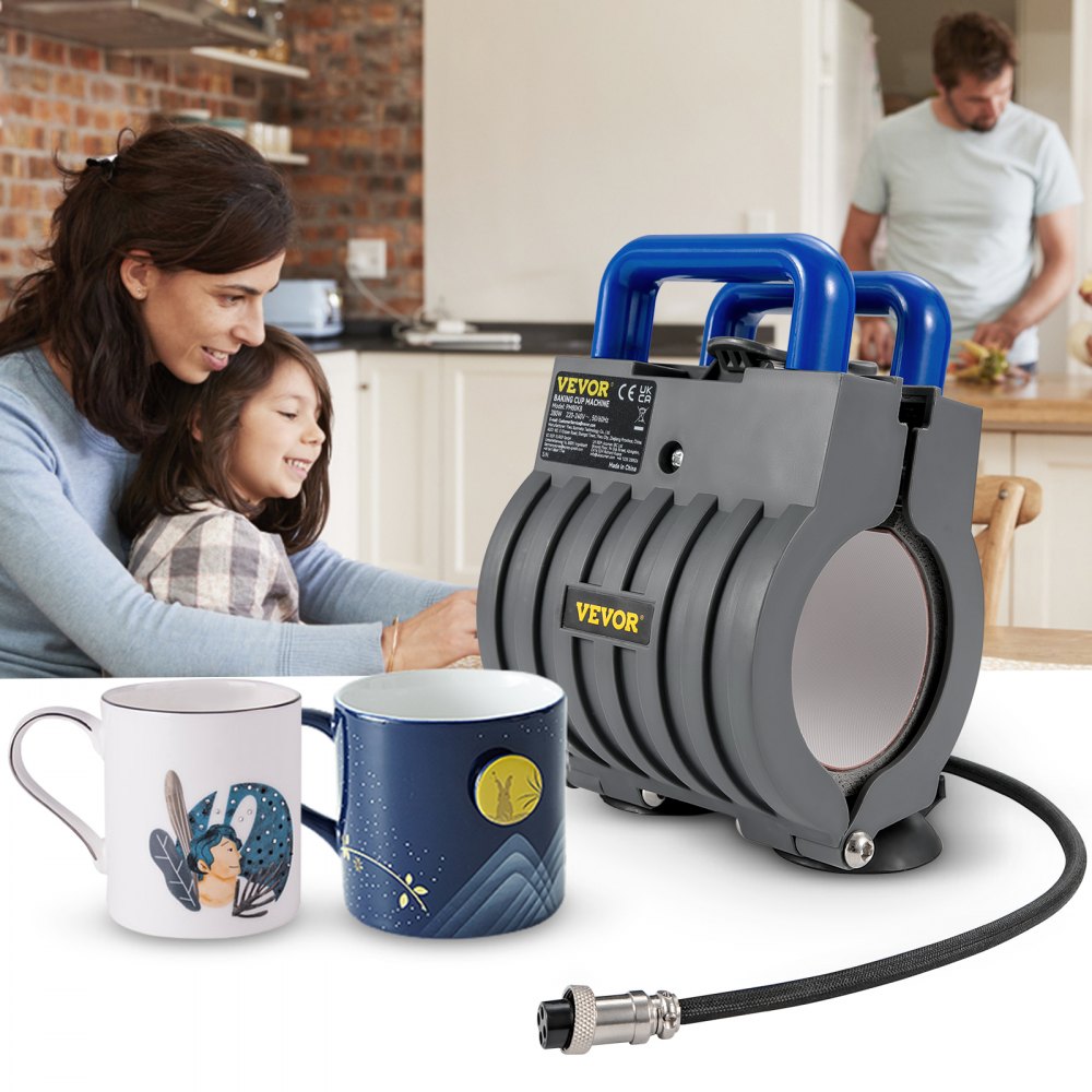 VEVOR Kit Termopressa da 280W per Tazza, Attacco per Pressa a Caldo per Tazza a Spina Femmina, Pressa Multifunzionale per Commemorare Attrazioni Turistiche, Promozioni Pubblicitarie, Feste, Compleanno