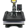 VEVOR Heat Press Machine 15 x 15 Inch 8 In 1 Heat Press 1000W Sublimation Machine 360° Rotation Swing Away Heat Press 8 In 1 Shirt Printing Machine Dual-Tube Heating for DIY T-Shirts Cap Mugs (Black)