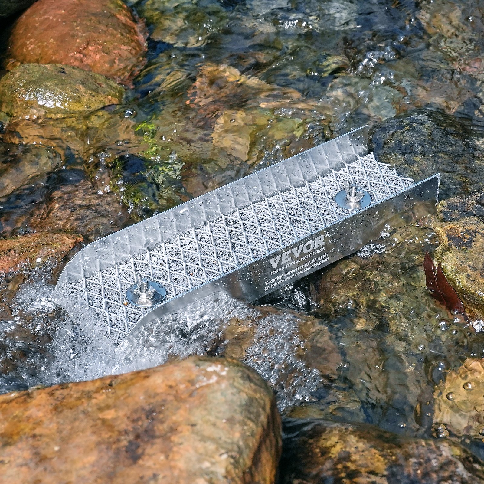 VEVOR Kit per Ricerca dell'Oro Mini Cassetta di Sicurezza, Attrezzatura per l'Estrazione d'Oro in Alluminio da 12 Pollici, Kit Pentola per Ricerca dell'Oro da 16 Pezzi Accessori Completi 8,9x30,48 cm