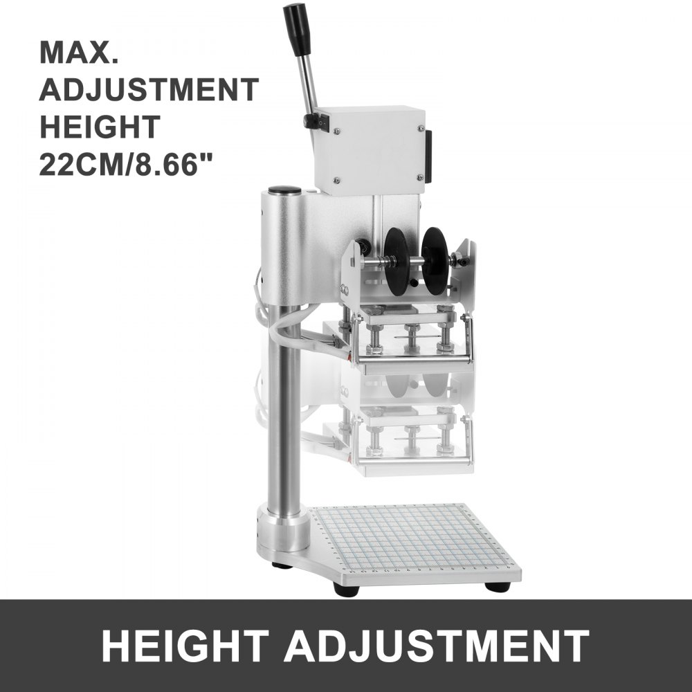 VEVOR Hot Foil Stamping Machine, 10 x 13 cm 300 W 5,59 kg Macchina Abbronzante in Acciaio Inossidabile e Lega di Alluminio, Cursore di Posizionamento a Scala Intera per Pelle, Legno, PU, PVC, Carta