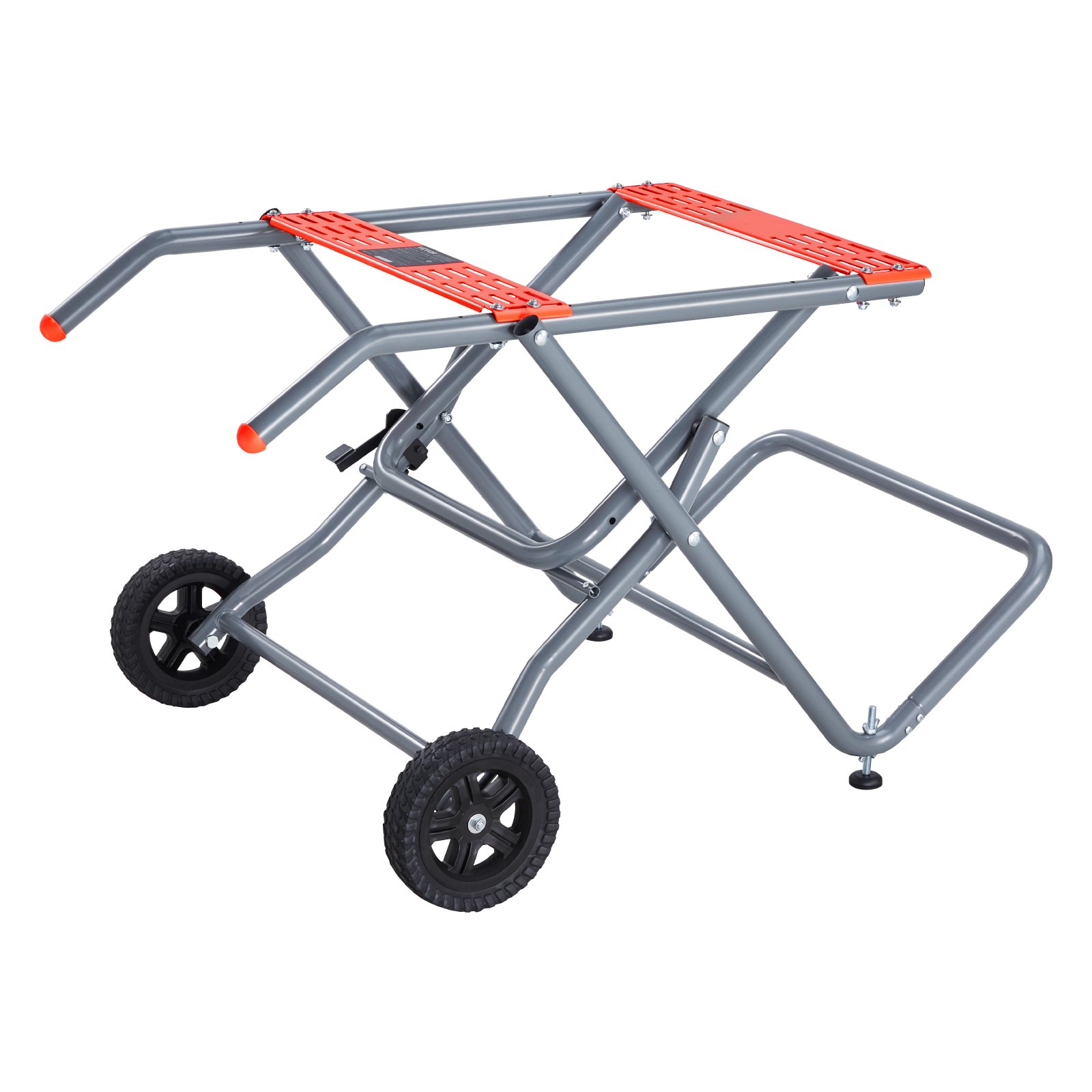VEVOR table saw stand, 158 kg load capacity, rolling, foldable base with 8-inch rubber wheels, easy storage, universal for most brands of table saws, 1100x760x620 mm