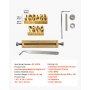 VEVOR Set di Fustelle 10 Numeri Flessibili in Ottone per Stampa a Caldo, Compatibili con Macchina VEVOR, da 0 a 9, con Scanalatura a T, Completo di Telaio Chiave Esagonale Dadi Viti Staffa Pinzette