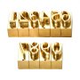 VEVOR Set di Fustelle 10 Numeri Flessibili in Ottone per Stampa a Caldo, Compatibili con Macchina VEVOR, da 0 a 9, con Scanalatura a T, Completo di Telaio Chiave Esagonale Dadi Viti Staffa Pinzette