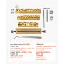 VEVOR Set di Fustelli 26 Lettere Flessibili in Ottone per Stampa a Caldo, Compatibile con Macchina VEVOR, Timbri Caratteri Alfabeto dalla A alla Z, con Chiave Esagonale Dadi Viti Staffa e Pinzette