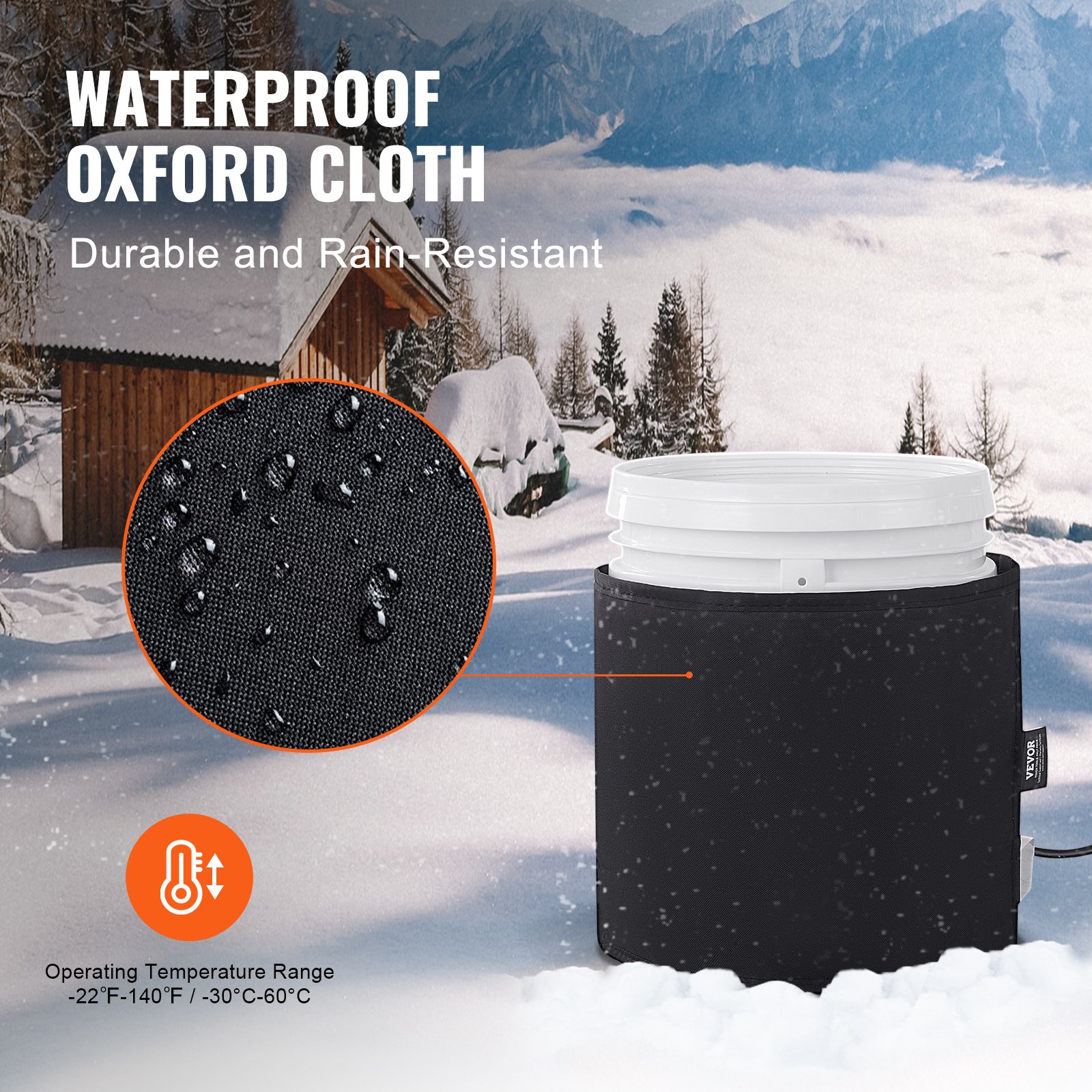 VEVOR Coperta Riscaldante a Tamburo Metallico 5gal 19L 250W Termostato Indipendente