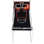 VEVOR Gioco Arcade di Pallacanestro Pieghevole, Sport Domestico, 2 Persone 4 Palloni 8 Modalità, Tabellone Segnapunti Elettronico LCD e Pompa di Gonfiaggio, Gioco per Bambini, Adulti, Bianco Nero