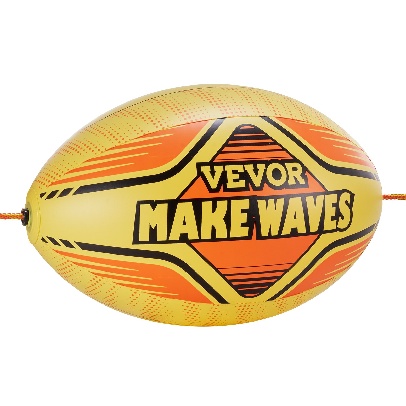 VEVOR Booster Ball Towable Tube Rope Performance Ball, Inflatable Balls made of thickened PVC for boating and water sports – with high tensile strength rope and speed safety valve