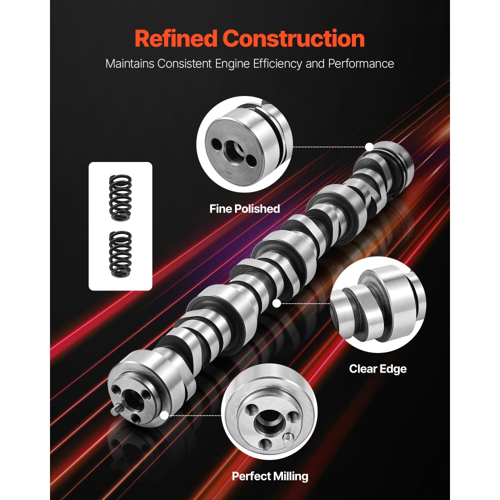 VEVOR Kit Albero a Camme LS in Ghisa con Molle e Guarnizioni Valvola, Compatibile con Camion GM Gen3/4 Norris dal 1999 al 2013, Adatto per Motori LS da 4,8 L 5,3 L 6,0 L 6,2 L OE 12625437 SP011-16