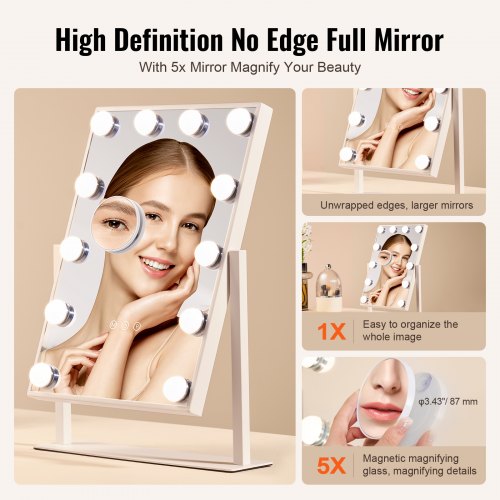 WEILY Specchio Trucco con Luci, specchio Ingranditore con 1X/2X/3X WEILY Specchio Trucco con Luci, specchio Ingranditore con 1X/2X/3X