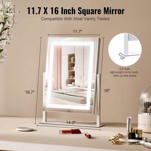 VEVOR Specchio Per Trucco Con Lampadine LED Porta USB - 9