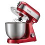 VEVOR Impastatrice Elettrica da Cucina Ciotola 5 L Testa Inclinabile Rosso Potenza 1000 W, 10 Velocità, Mixer Planetario, Ciotola in Acciaio Inox 304, Gancio Impastatore, Sbattitore, per Pane, Dolci
