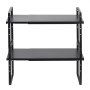 VEVOR Adjustable Standing Spice Rack, 2 Tiers, Large Capacity Kitchen Shelf, Stackable Countertop Organizer, Pantry Organizer for Kitchen, Bathroom, Office, Black