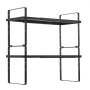 VEVOR Adjustable Standing Spice Rack, 2 Tiers, Large Capacity Kitchen Shelf, Stackable Countertop Organizer, Pantry Organizer for Kitchen, Bathroom, Office, Black