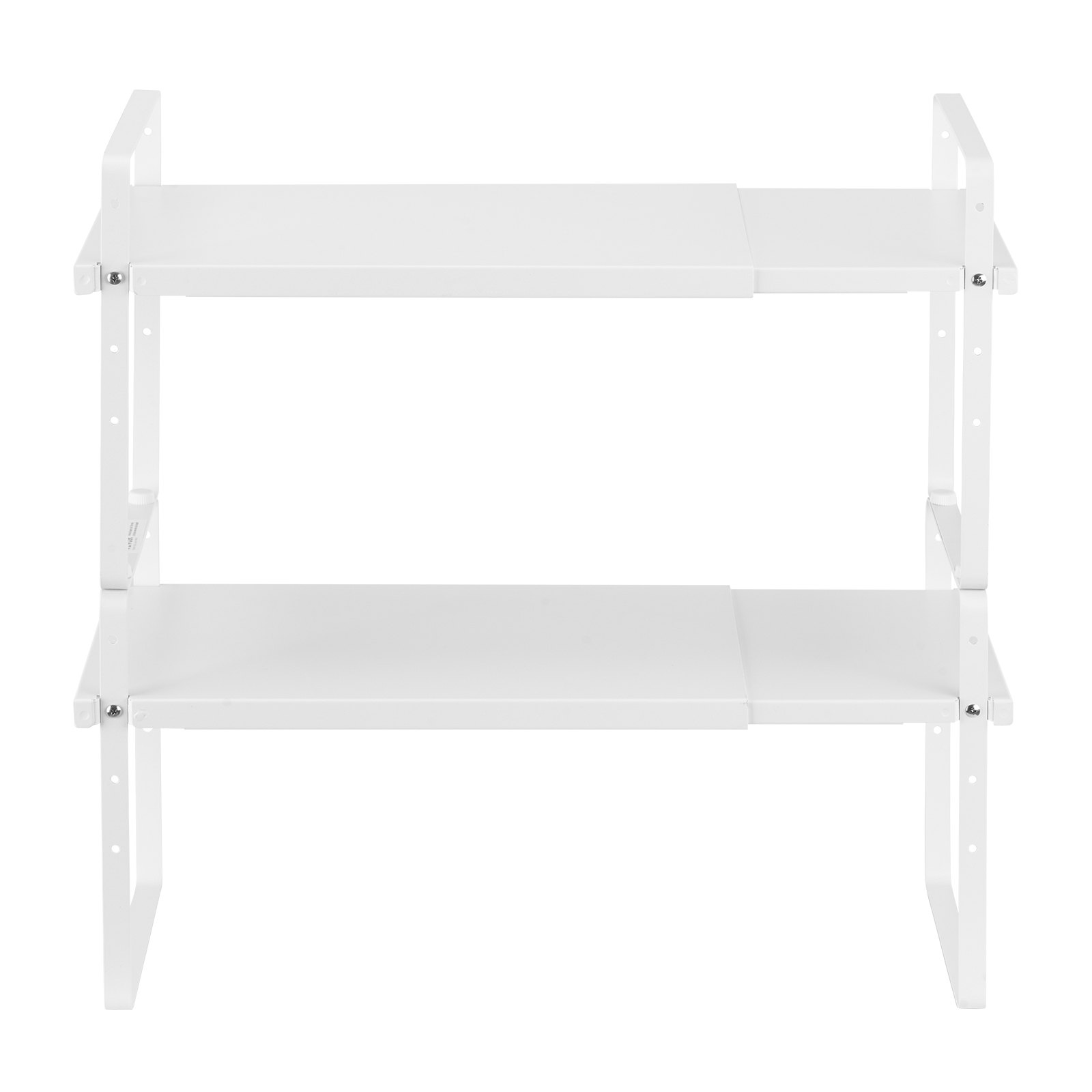VEVOR Organizzatore per Ripiani Regolabili per Mobili, Ripiano Espandibile a 2 Livelli di Stoccaggio per Dispensa, Organizzatore Impilabili da Banco per Cucina, Bagno, Bianco 650x220x500 mm