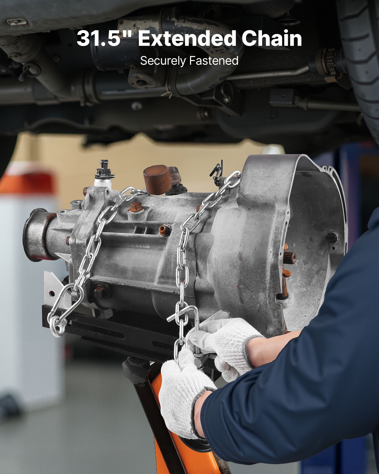 VEVOR Adattatore per Cric di Trasmissione, Capacità 500 kg, Adattatore per Sollevatore Cambio Automobilistico, per Cric da Pavimento con Albero a Sella Staccabile, per Garage, Officina di Riparazione