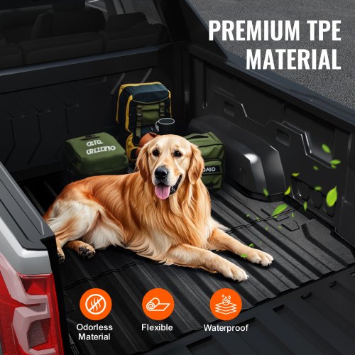Icyhaws Tappetini Gomma TPE Per Chevy Colorado E GMC Canyon 2023-2025 - Set 4 Pezzi Con Fodera Letto - Copripavimento Su Misura Per Cabina Doppia 5FT - 4