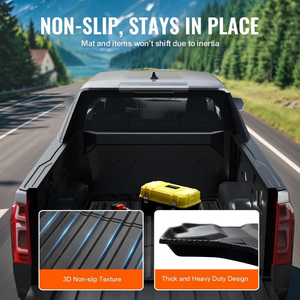 VEVOR Tappetino per Cassone di Camion, Compatibile con Chevrolet Colorado/GMC Canyon 2023-2024, Tappetino per Cassone Resistente per Cassoni da 152,4 cm per Protezione in Tutte Condizioni Atmosferiche