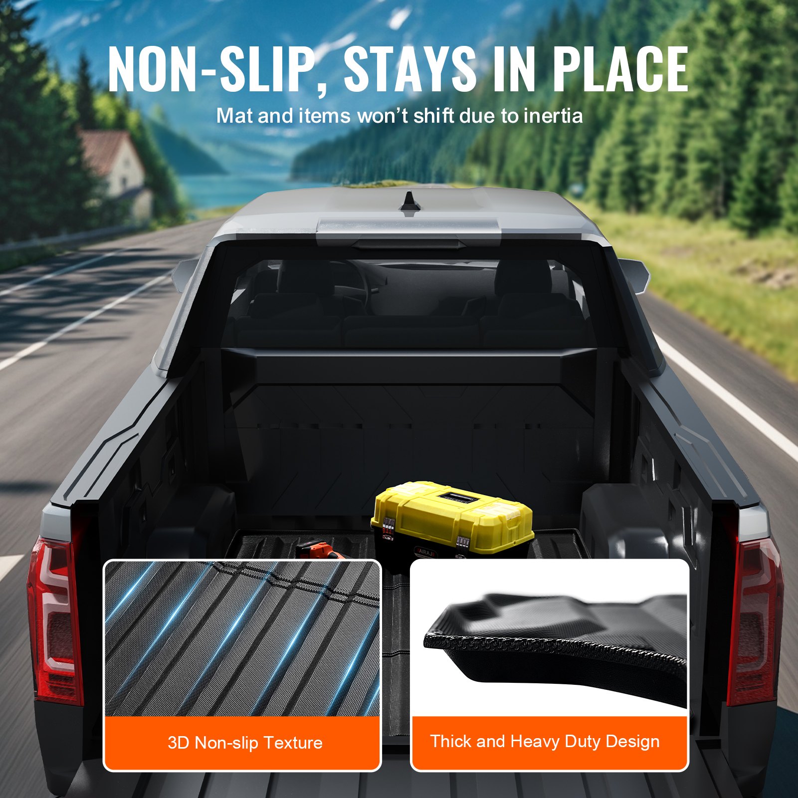 VEVOR Tappetino per Cassone di Camion, Compatibile con Chevrolet Colorado/GMC Canyon 2023-2024, Tappetino per Cassone Resistente per Cassoni da 152,4 cm per Protezione in Tutte Condizioni Atmosferiche