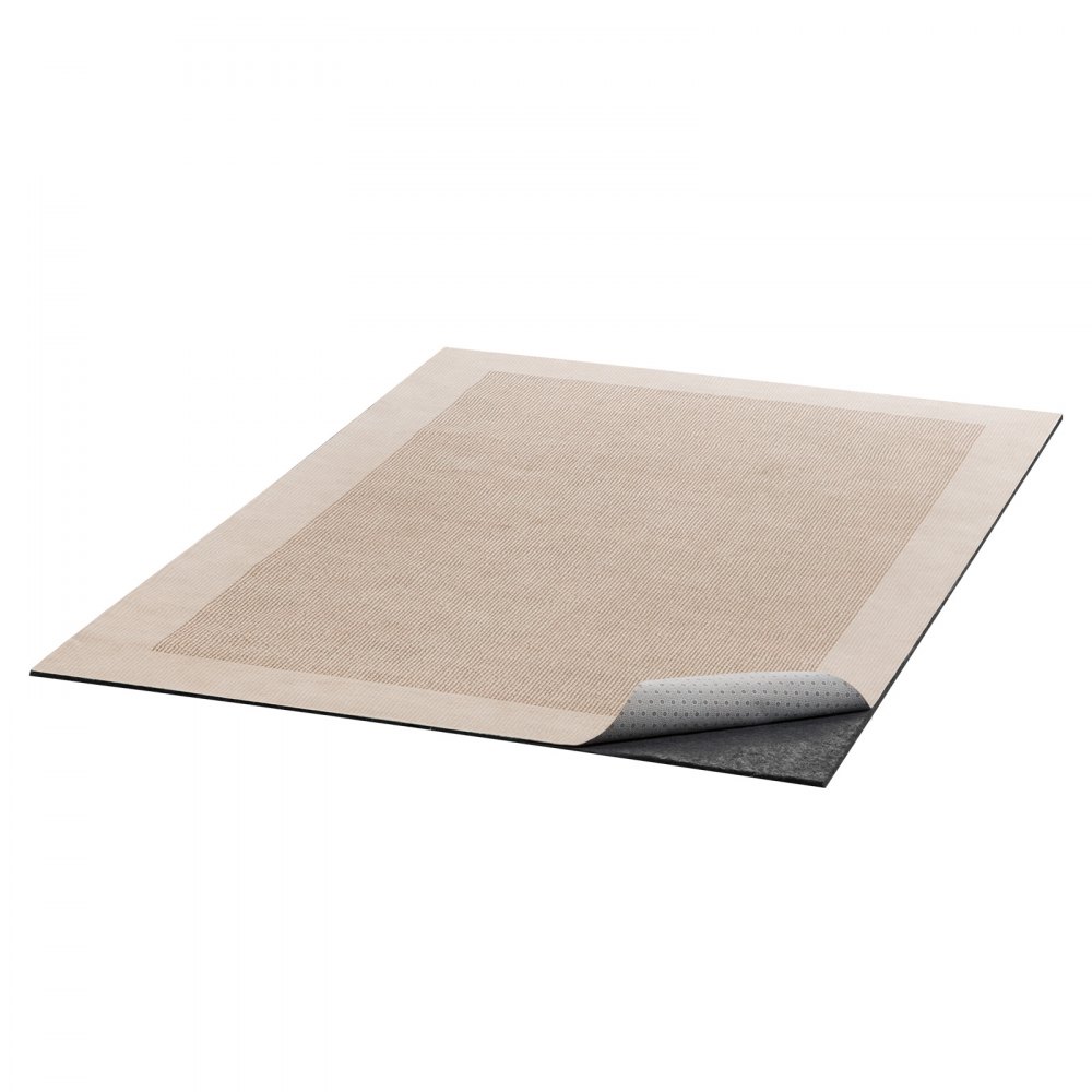 VEVOR Rug Pad 0.91 x 1.52 m, Non-slip Carpet Area Pad, Rug Mat Padding with Dual Surface Felt Cushion & Rubber Gripper, Hardwood Floor Protection for All Floors, Finishes, Keeps Carpets in Place