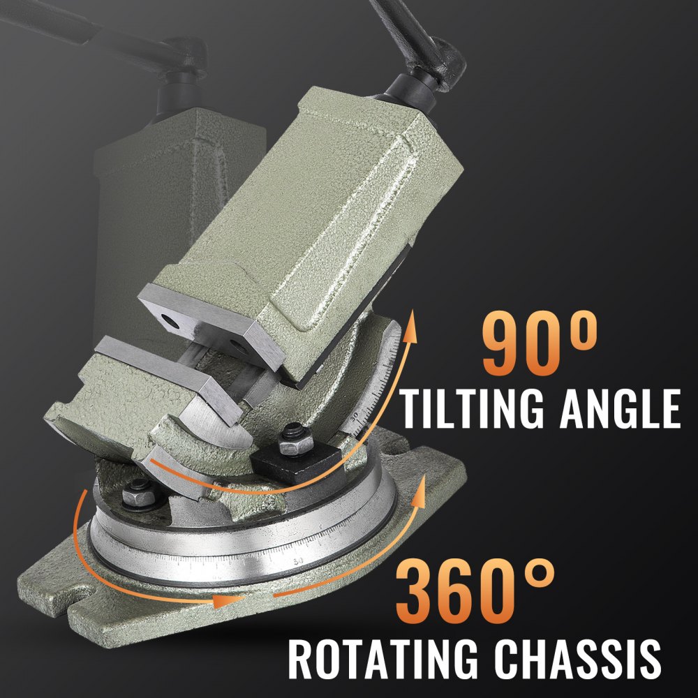 Milling Machine Vise Precision 2 way 4" Tilting & Swiveling Angle Machinist Vise