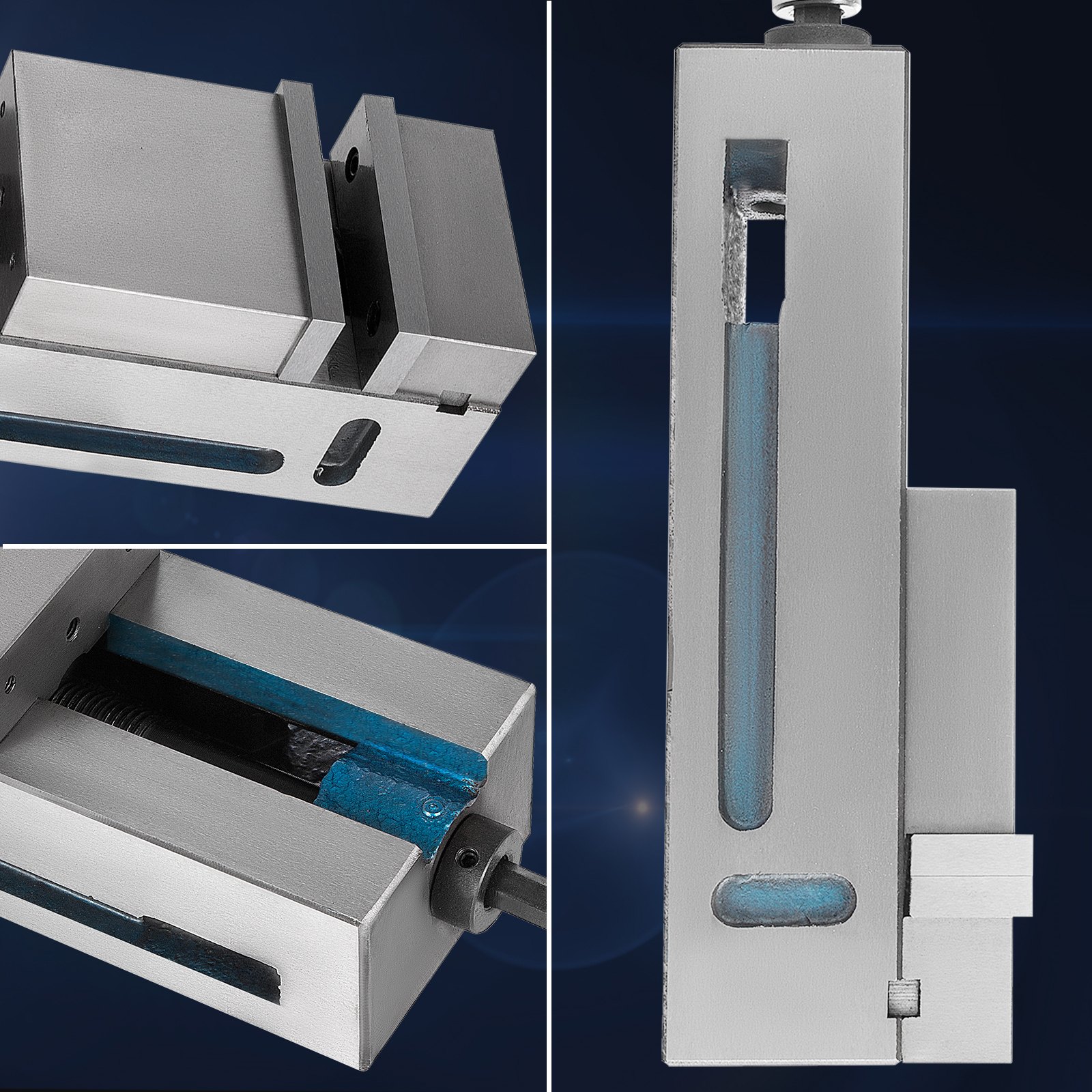 VEVOR Morsa con Bloccaggio di Precisione Apertura Ganasce 4,7 Pollici, Morsa da Banco Forza di Chiusura Massima 19 KN, Morsa per Trapano a Colonna Peso 22,8 Libbre, Morsa da Falegname 36 x 16 x 17 CM